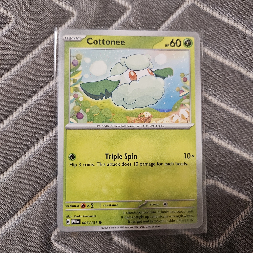 Pokemon Card - Cottonee with Green and White